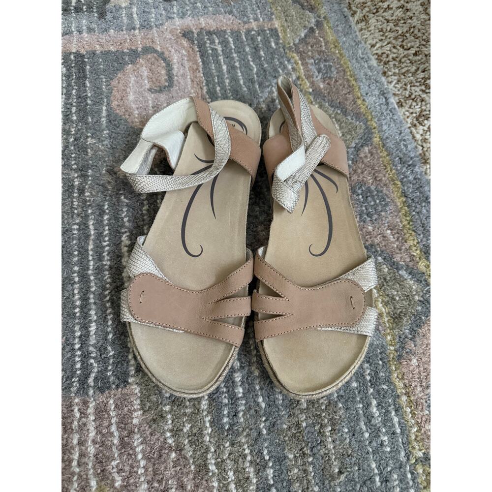NWO Abeo Biomechanical Sandal Women’s Size 10 Tan Leather Strap Comfort Orthotic